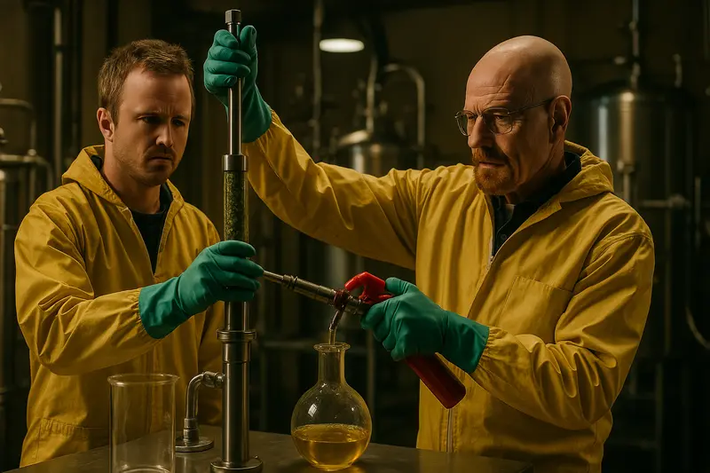 Jesse y Heisenberg Extrayendo Wax