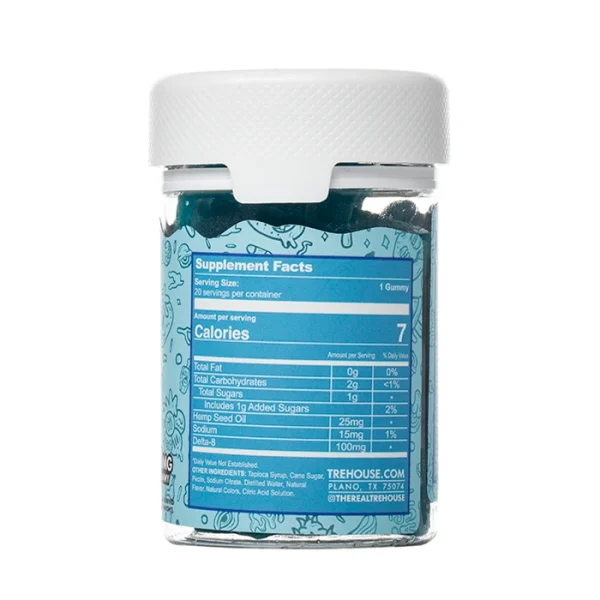 Gomitas Delta 8 THC (100mg) TRE House Etiqueta
