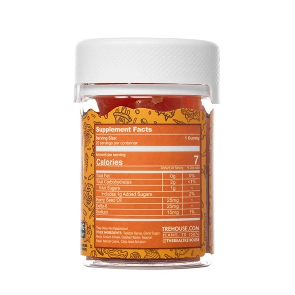 Gomitas Delta 8 THC (25mg) TRE House Etiqueta