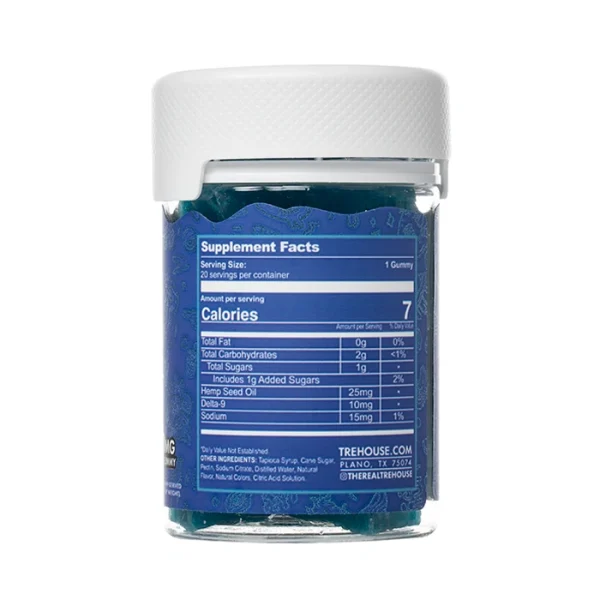 Gomitas Delta 9 THC (10mg) TRE House Etiqueta