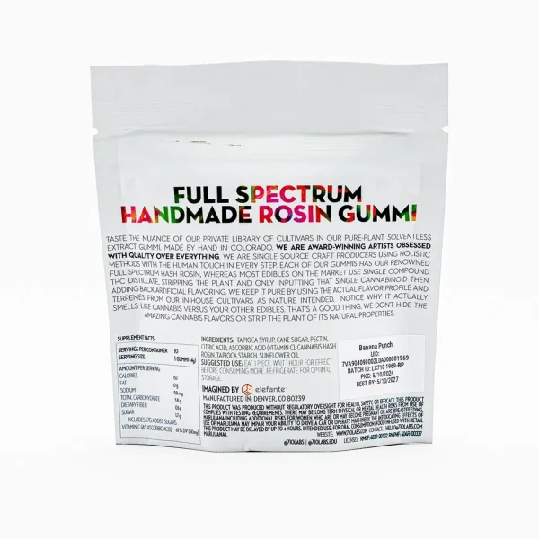 Banana Punch - 710 Labs (Hash Rosin) 100mg THC